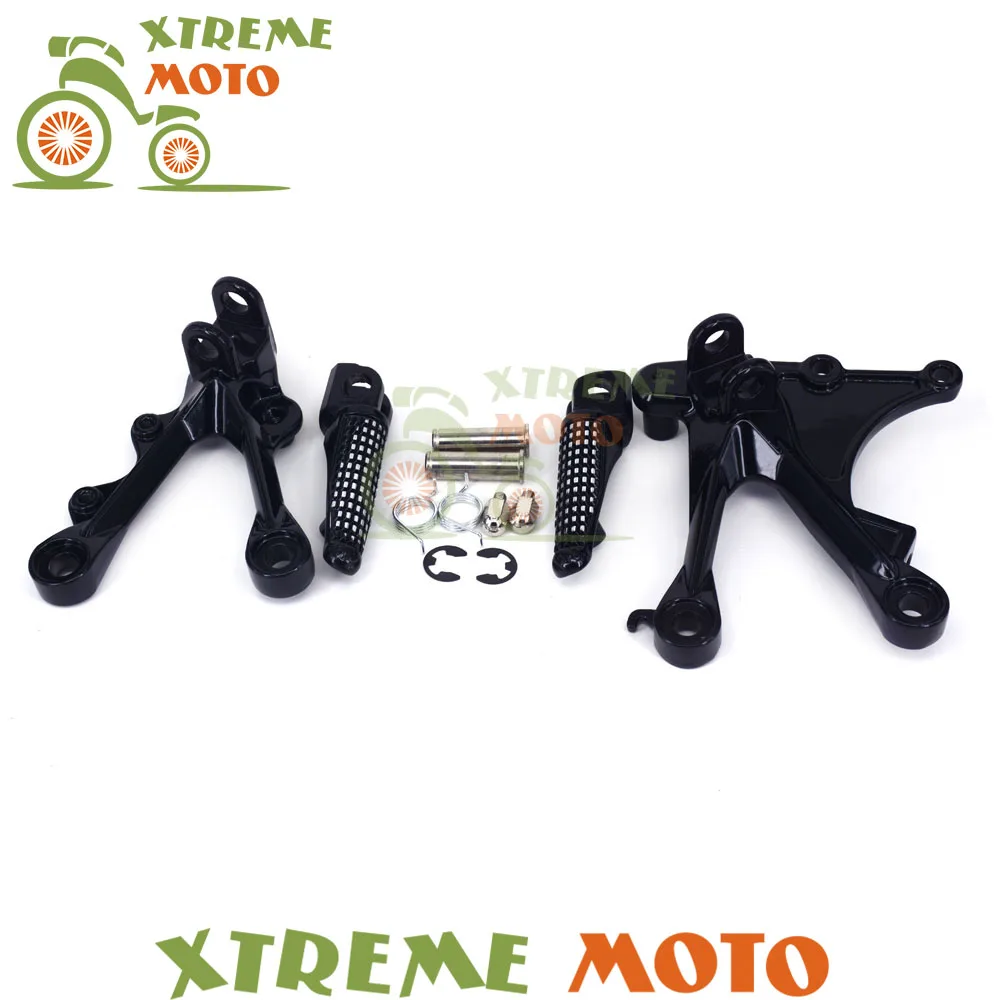 

Motorcycle Front Rider Footrest Foot Peg Rests Pedals And Bracket Mount For Kawasaki NINJA ZX6R 2005 2006 2007 2008 ZX636 05 06