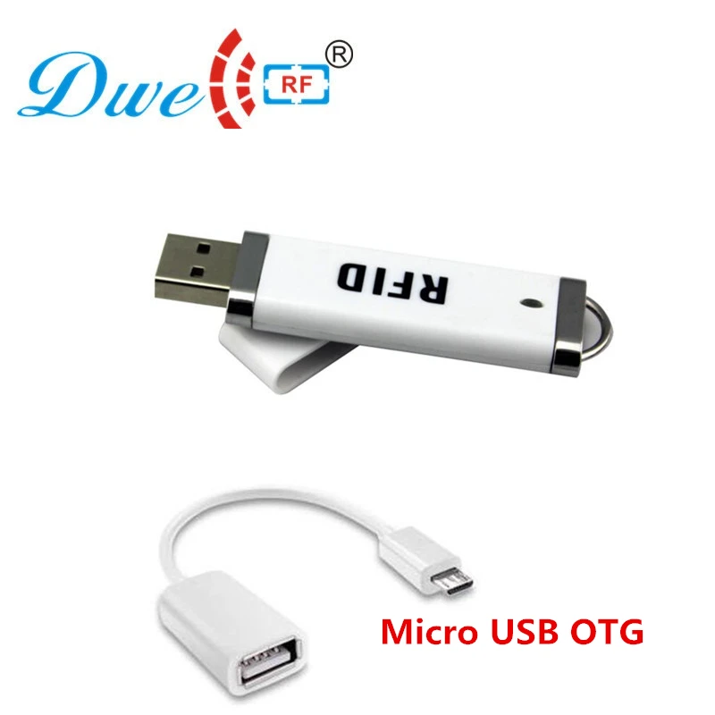 Радиочастотный считыватель портативный мини карт 125 кГц rfid usb android 8H10D с 1 OTG