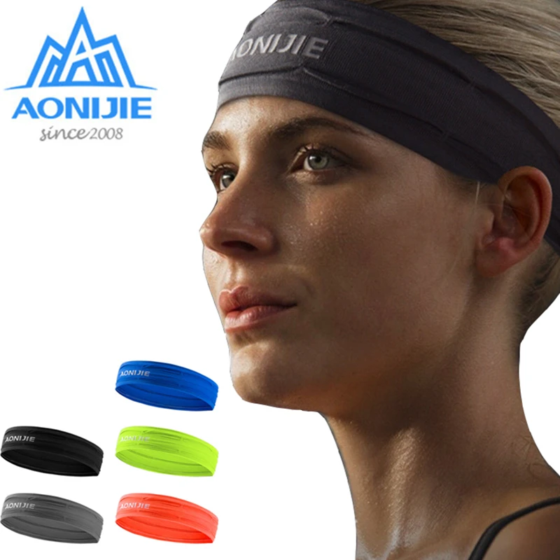 AONIJIE высокое качество резинки Sweatband противоскользящая повязка для волос анти пот Для Бега Спортзала фитнеса лента для йоги