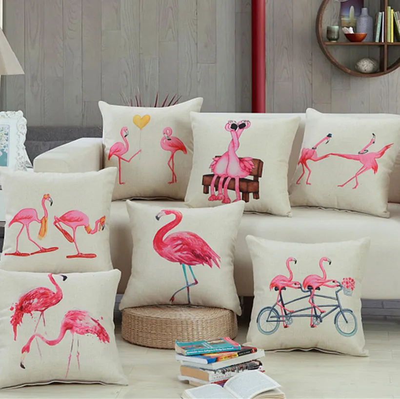 Buy Watercolor Flamingos Pillow Cover Lover Home Decor