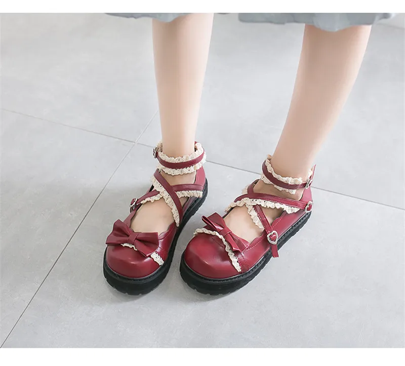 HKJL/ г. Новые Летние кожаные туфли на шнуровке женская обувь на толстой подошве с пряжкой и бантом в Корейском стиле Студенческая обувь A773