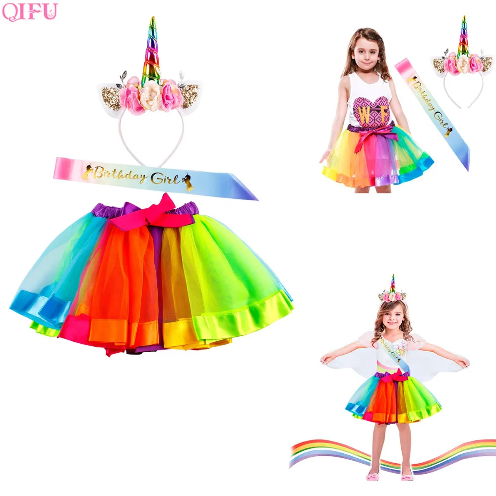 

Girl Unicorn Decoration Birthday Party Decor Kids Unicorn Birthday Decorations Rainbow Unicorn Party Favors Dress Set Supplies