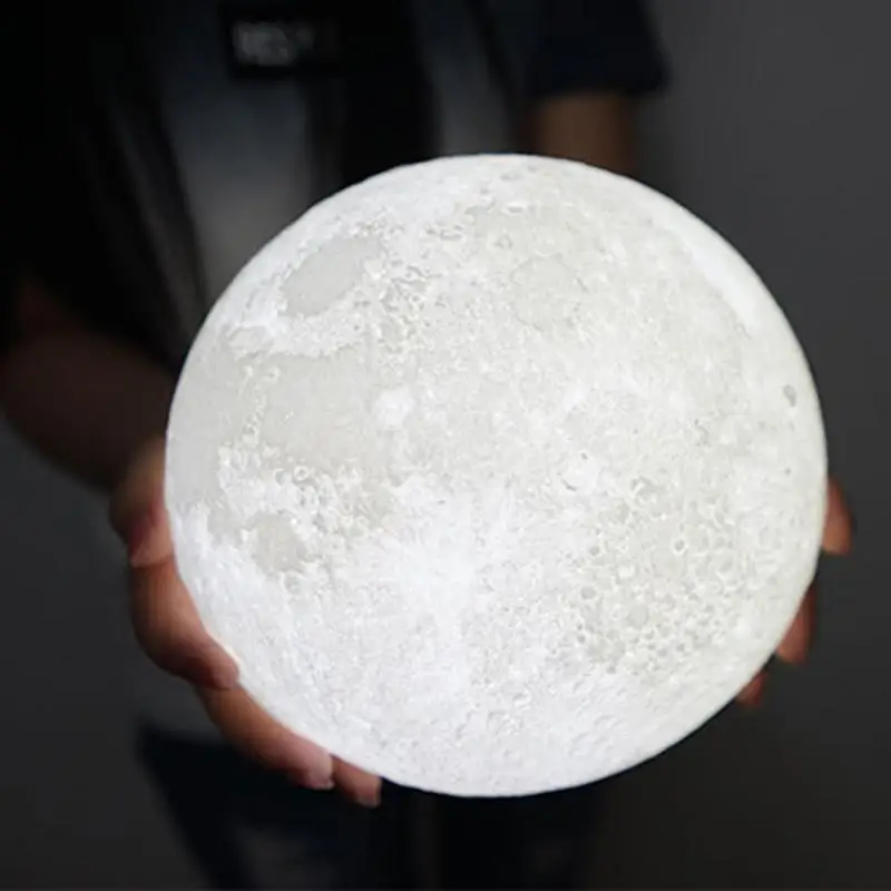 8-20 см 3D принт светодиодный волшебный полнолуние Ночной светильник сенсорный датчик настольная Лунная лампа USB, рождественский подарок меняющий цвет лунный светильник