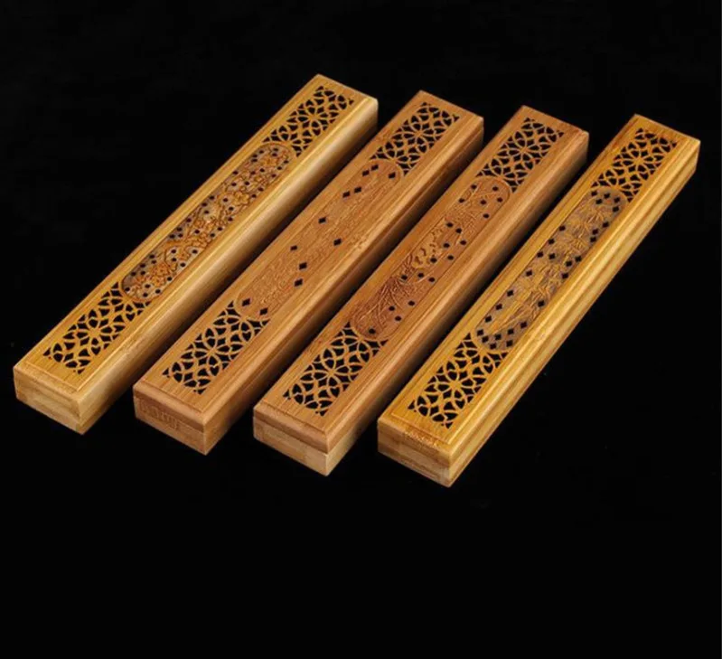

Bamboo Incense Burner Hand Carving Hollow Incense Stick Holde Stick Bamboo Box Lying Censer Home Tea House Decoration