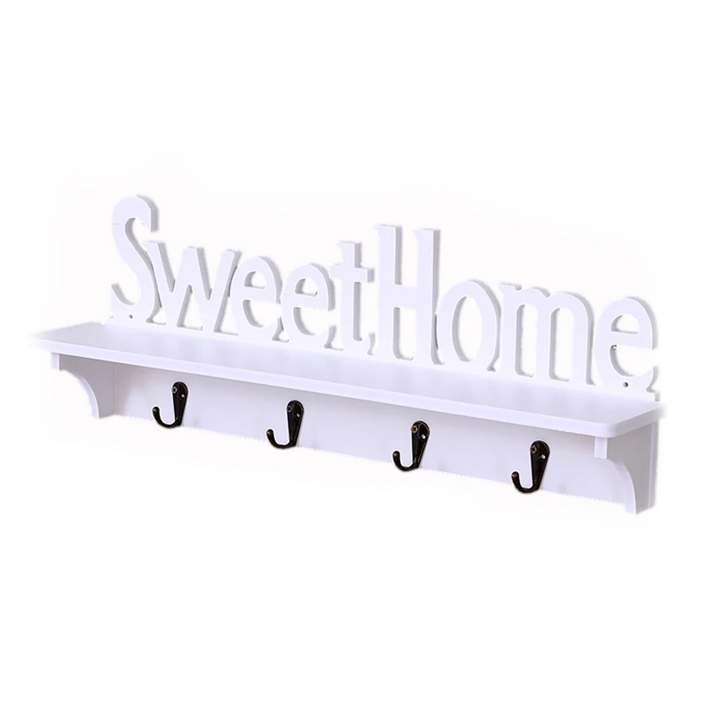 

Sweet Home Design Wall Hanger Key Holder Hanging Organizer With 4 Hook Multifunction Wall Mount Hook Colorful