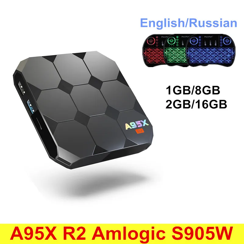 

A95X R2 Android 7.1 2G RAM 16 Smart TV Box RK3328 Quad-Core ROM Set Top Box Satellite Receiver 4K 3D H.265 TF Card Media Player