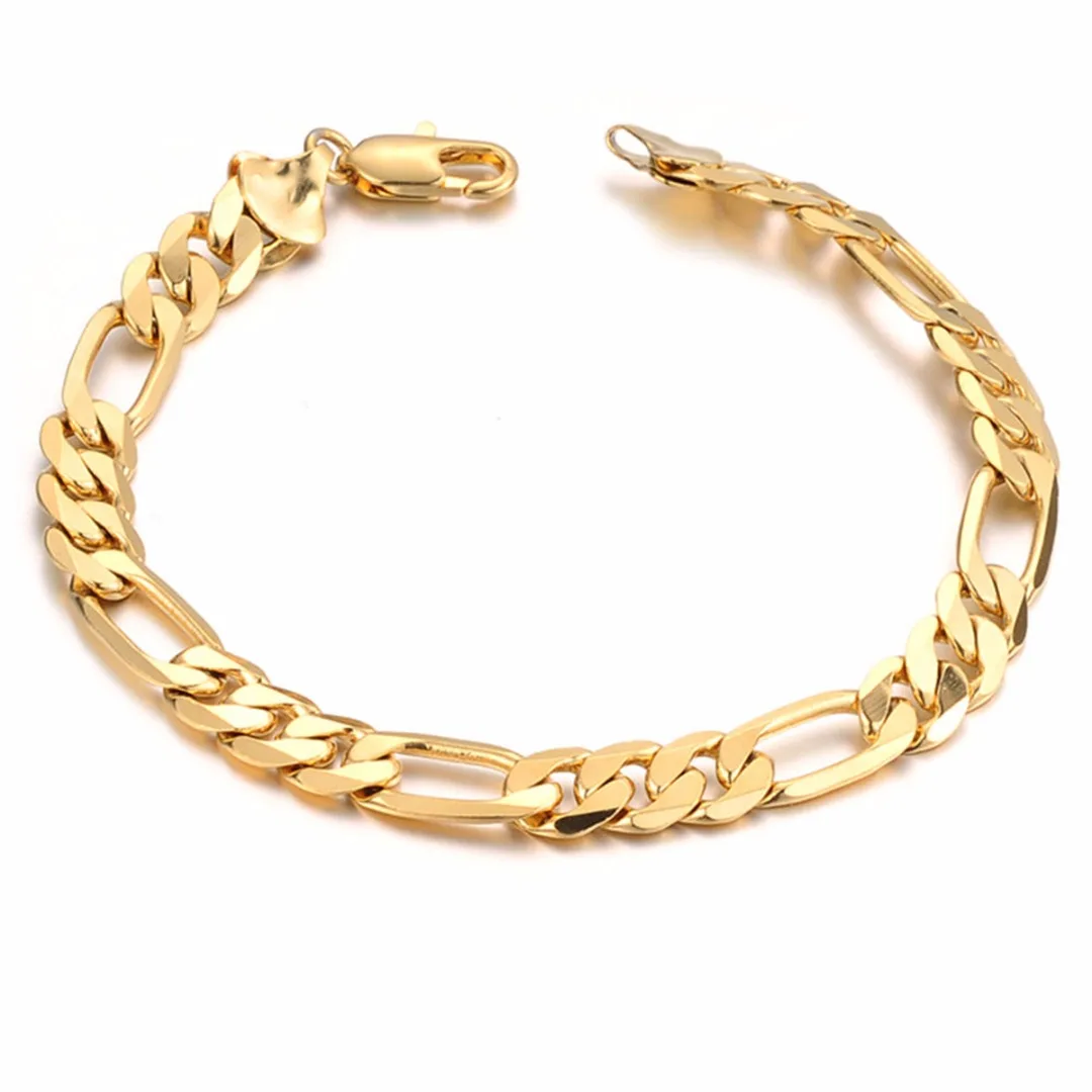 Vintage Men Cuban Chain Bracelet Jewelry bisuteria Shellhard Fashion Trend  Gold Metal Bangle Wristband For Male Birthday Gift