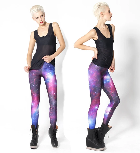 New Fashion Euramerican Hot Sale BLACK Milk Galaxy Universe Digital  Printing Elastic Leggings Slim Thin Pencil Pants For Women - AliExpress