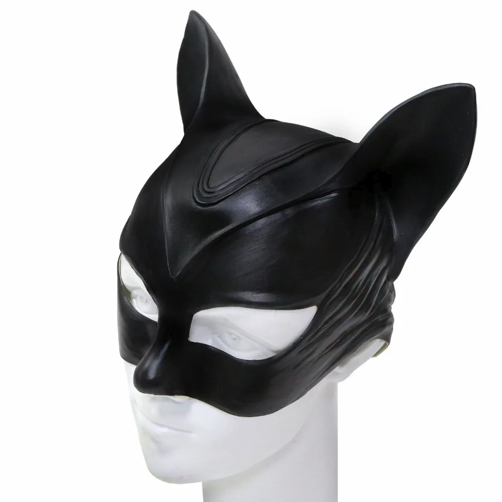 catwoman mask batman the dark knight rises latex half head mask fancy costume sexy accessories in costume accessories from novelty special use on