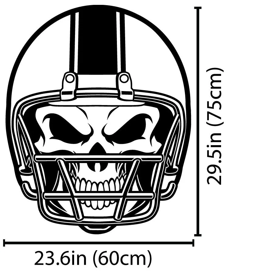 Съемный Американский Футбол NFL шлем с черепом виниловая стенографическая наклейка домашняя гостиная спальня настенный Декор, плакат Спортивная YO-5