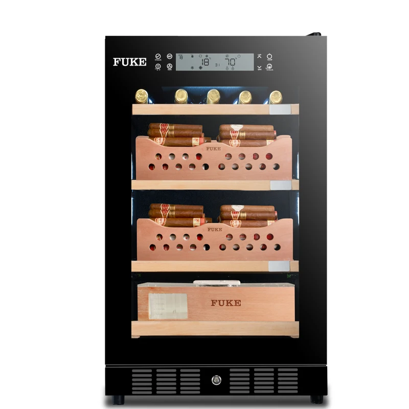 FUKE шкаф для сигар humidor роскошный светодиодный светильник винный кулер вина FK