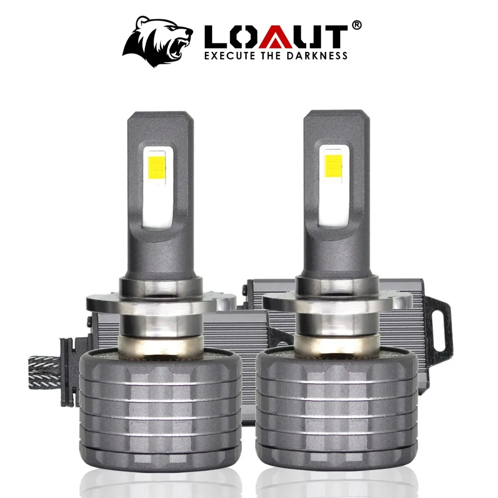 

LOAUT 2018 D2 D2S D2C Super Bright LED Auto Headlight Bulbs Canbus No Error 90W 12000Lm/set 6500K 9006 Fog Lamp Car Light SET
