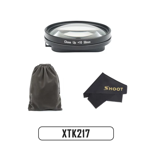 Макросъемка 58 мм объектив с 10-кратным увеличением для Gopro Hero 7 6 5 черный водонепроницаемый чехол Go Pro комплекты для GoPro аксессуары - Цвет: XTK217
