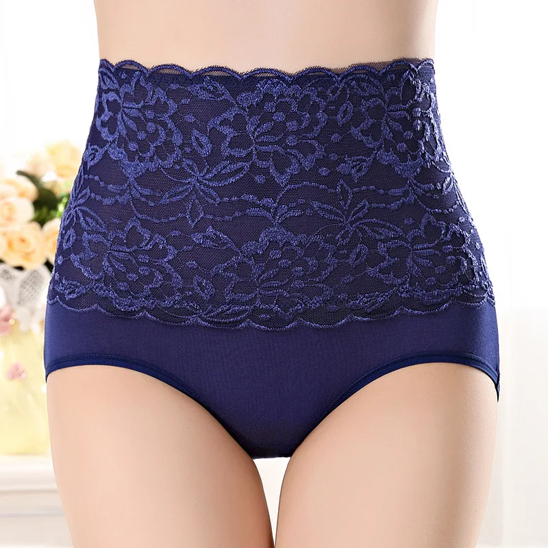 HW4 High Waist Women's Lace Underwear Briefs Female Sexy Seamless Breathable Comfortable Panties Underwears Calcinha Sem Costura female seamless tops panties set soft padded bra set comfortable bralette high waist underwear suit girls fitness tops