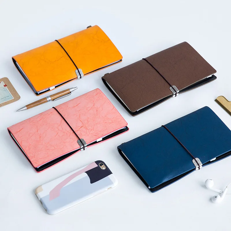 

Climemo Notebook, Retro PU Leather Notepad, bullet journal sketchbook agenda diary, for Business Travel Student 20*12.5cm
