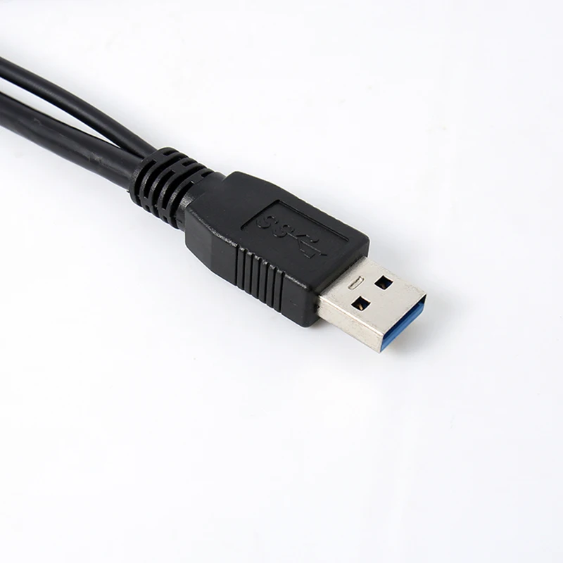 DOITOP черный 0,5 м двойной USB 3,0 тип A к Micro-B USB y-образный высокоскоростной кабель для внешних жестких дисков с usb-питанием