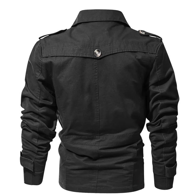Мужская куртка пилота ВВС в стиле милитари, Весенняя Повседневная Верхняя одежда, ветровка, Мужское пальто на пуговицах, хлопковая армейская тактическая куртка 3XL