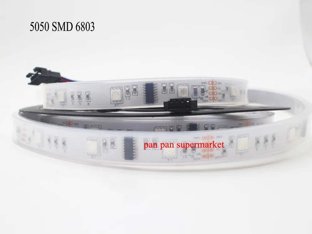Светодиодная лента 5 м 6803 RGB 150LED 5050 IC модель Цифровая IP67 Dream Волшебная цветная