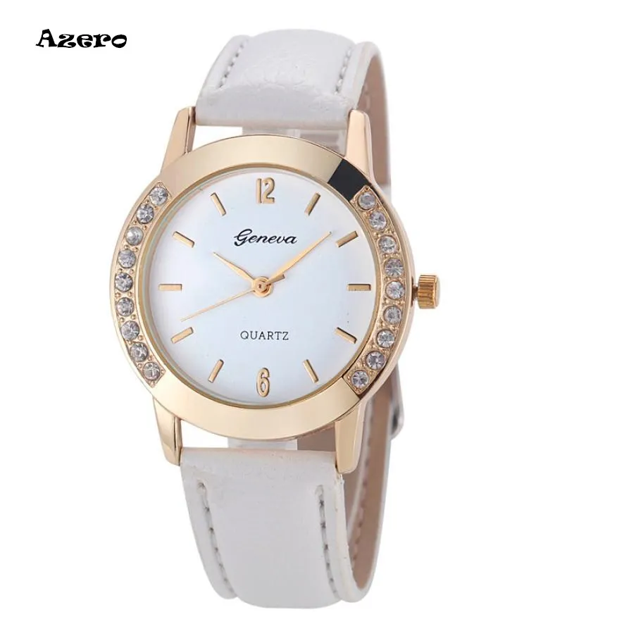 Reloj Mujer 2018 Женева модные женские туфли со стразами аналоговый кожа кварцевые