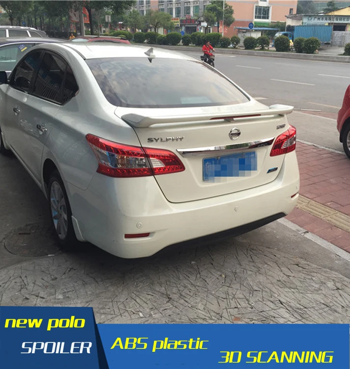 

For Nissan Sentra Spoiler High Quality ABS Material Car Rear Wing Primer Color Rear Spoiler For Nissan Sentra Spoiler 2012-2015