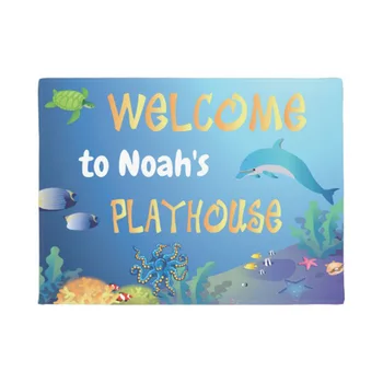 

Under the Sea Playhouse Welcome Doormat Home Decoration Entry Non-slip Door Mat Rubber Washable Floor mat
