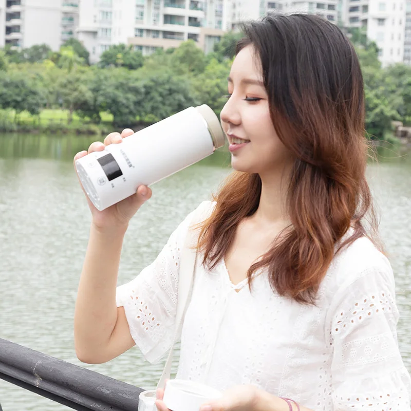 

Electric kettle mini Portable travel thermos the smart mug Multi function teapot milk heating cup Stainless steel hot water pots