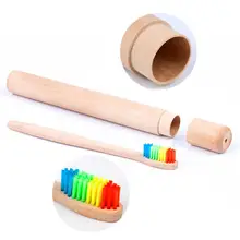 Дорожный Чехол для зубных щеток, защитный держатель для зубных щеток, коробка для хранения туб из натурального бамбука, чехол для путешествий, мягкая щетка для зубных щеток