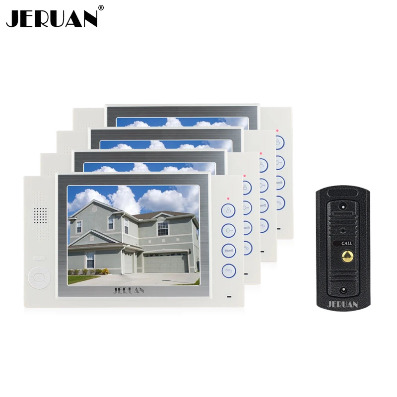 

JERUAN 8 Inch Doorbell IR Kit Camera Doorphone System Video Door Phone Speaker Recording Intercom
