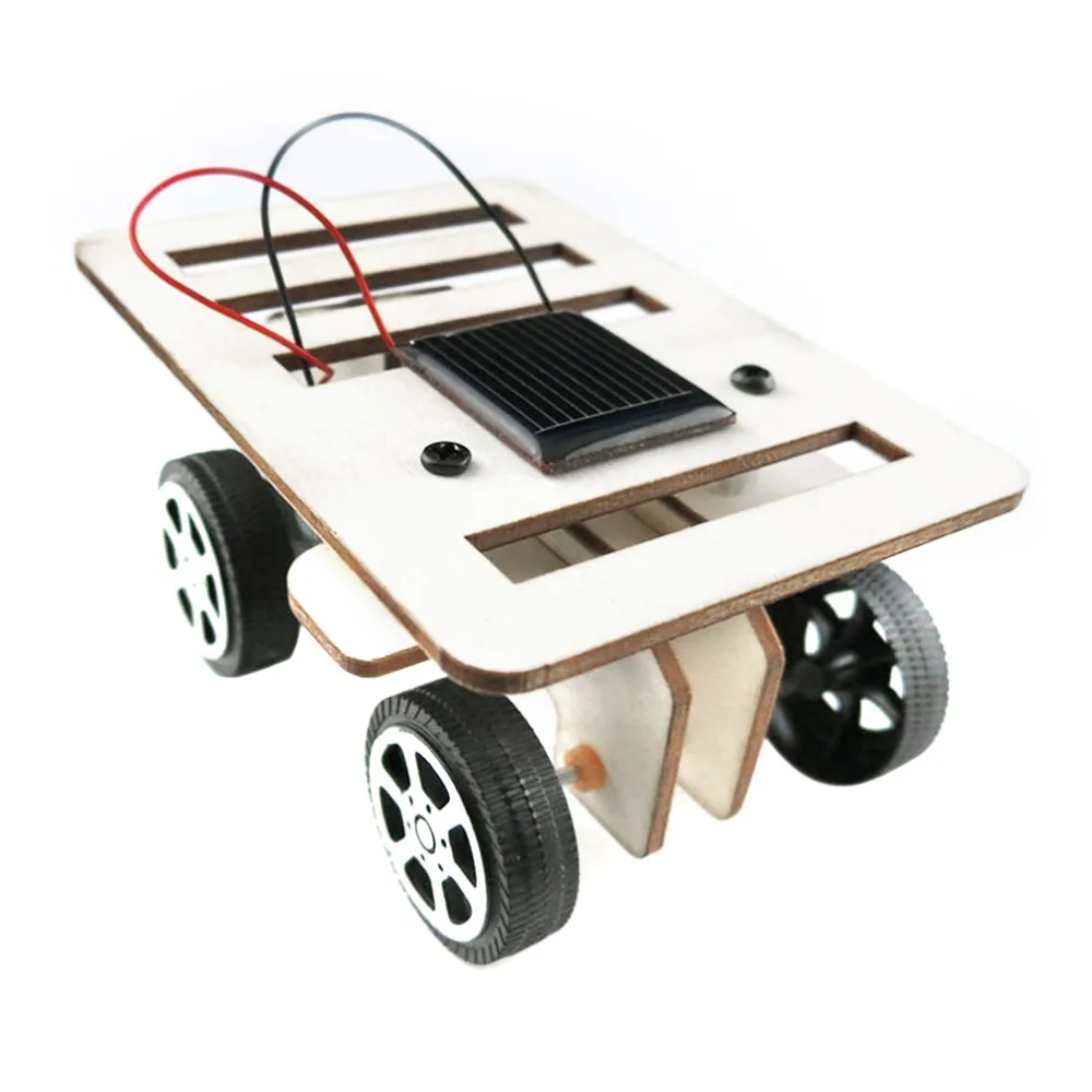 Nuovo assemblea diy mini modello di auto legno комплект на солнечных батареях для bambini giocattolo educativo del