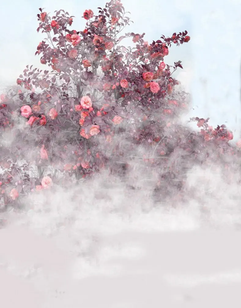 

5x7ft Red Flowers Tree Photography Backdrops Photo Props Studio Background