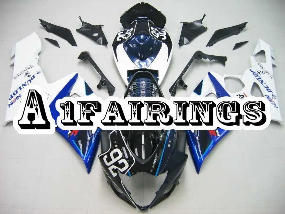 Мотоцикл Полный обтекатели для Suzuki GSXR1000 K5 2005 2006 GSXR-1000 05 06 ABS Пластик система впрыска Кузов цвет: черный, синий белые чехлы