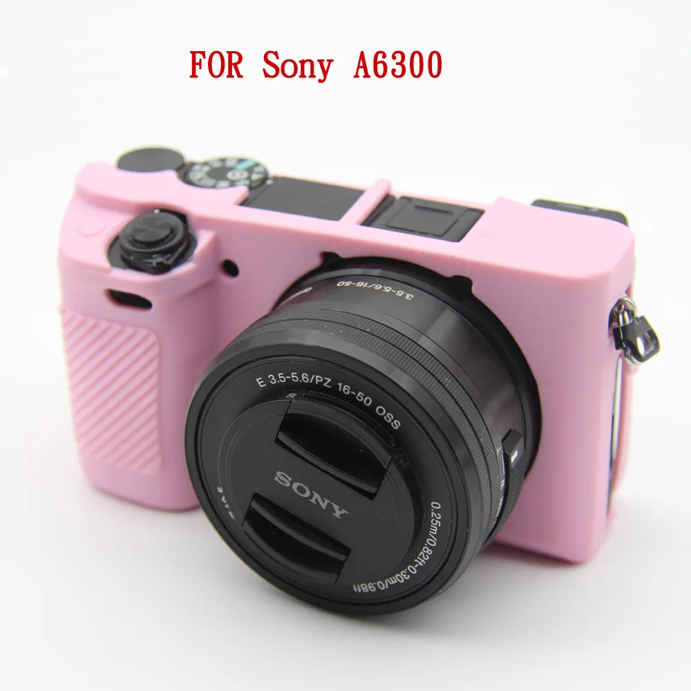 Мягкая сумка для камеры силиконовый чехол для sony A5000 A5100 A6000 A6300 A6500 RX100 III IV - Цвет: A6300 Pink