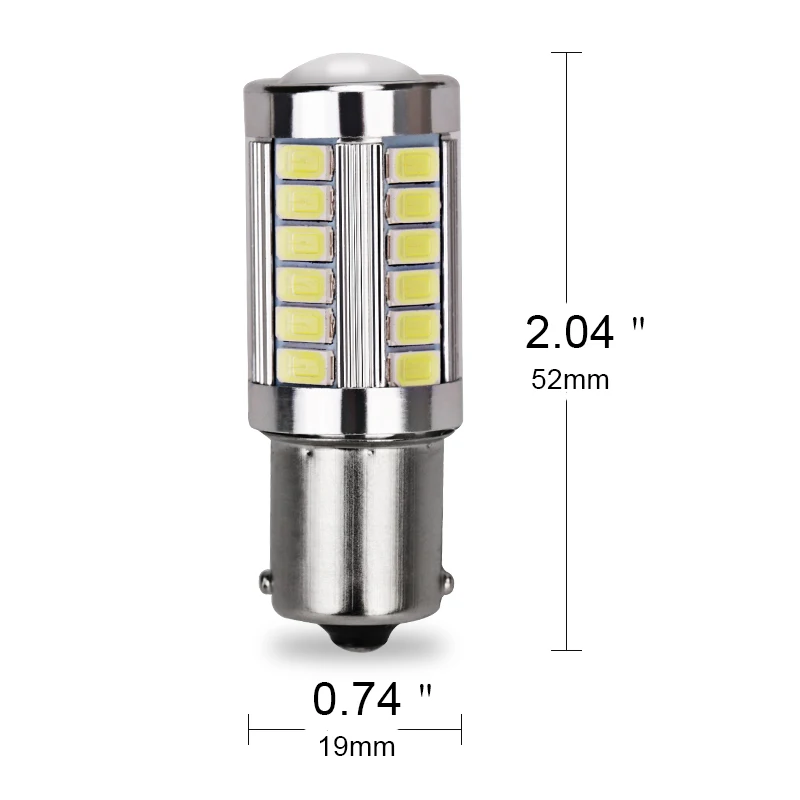 1156 5630 5730 BA15S 21 Вт 33 Smd светодиодные лампы для автомобиля стробоскоп лампы стоп сигнала фонари заднего хода лампы дневного света красный цвет: желтый, белый 12V