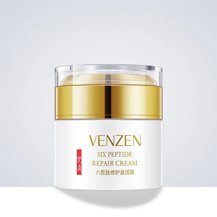 

50g VENZEN six peptide face cream whitening Vitamin E anti-wrinkle nourishing herbal skin lightening moisturizer DAY NIGHT CREAM
