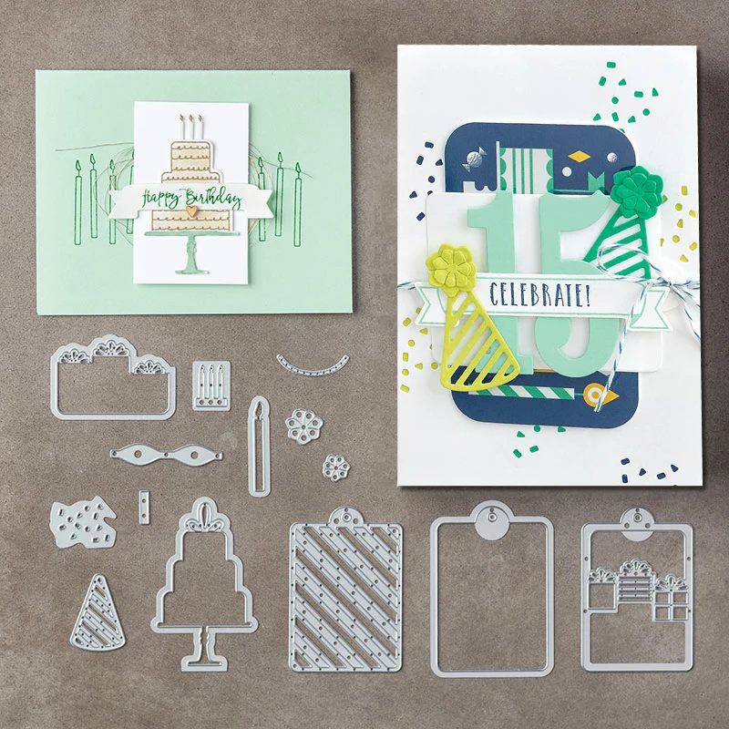 

InLoveArts New Creative 14Pcs/lot Celebration Time Cutting Dies Embossing Stencil Card Decoration DIY Scrapbooking Crafts