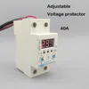 40A 220V adjustable automatic reconnect over voltage and under voltage protection device relay with Voltmeter voltage monitor ► Photo 1/6