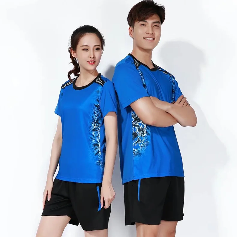 Костюмы для волейбола с коротким рукавом, мужская и женская командная тренировочная форма, рубашка для настольного тенниса, спортивная одежда, шорты для бадминтона