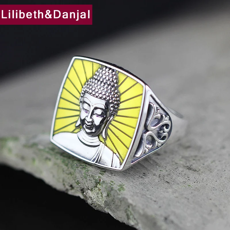 

Buddha Adjustable Ring 100% Real 925 sterling silver Jewelry Animal Dragon Tiger Ring Men Women Jewelry New Arrival FR39