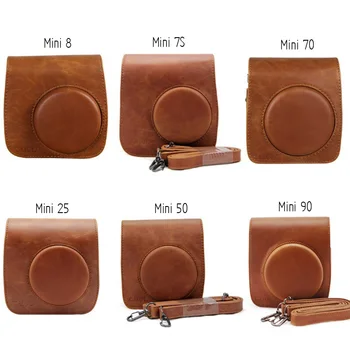 

Retro Soft PU Leather Camera Bag Case For Fujifilm Instax Mini 7s 8 8+ 9 Mini 25 50 70 90 Protctive Pocket Case for Instant Mini