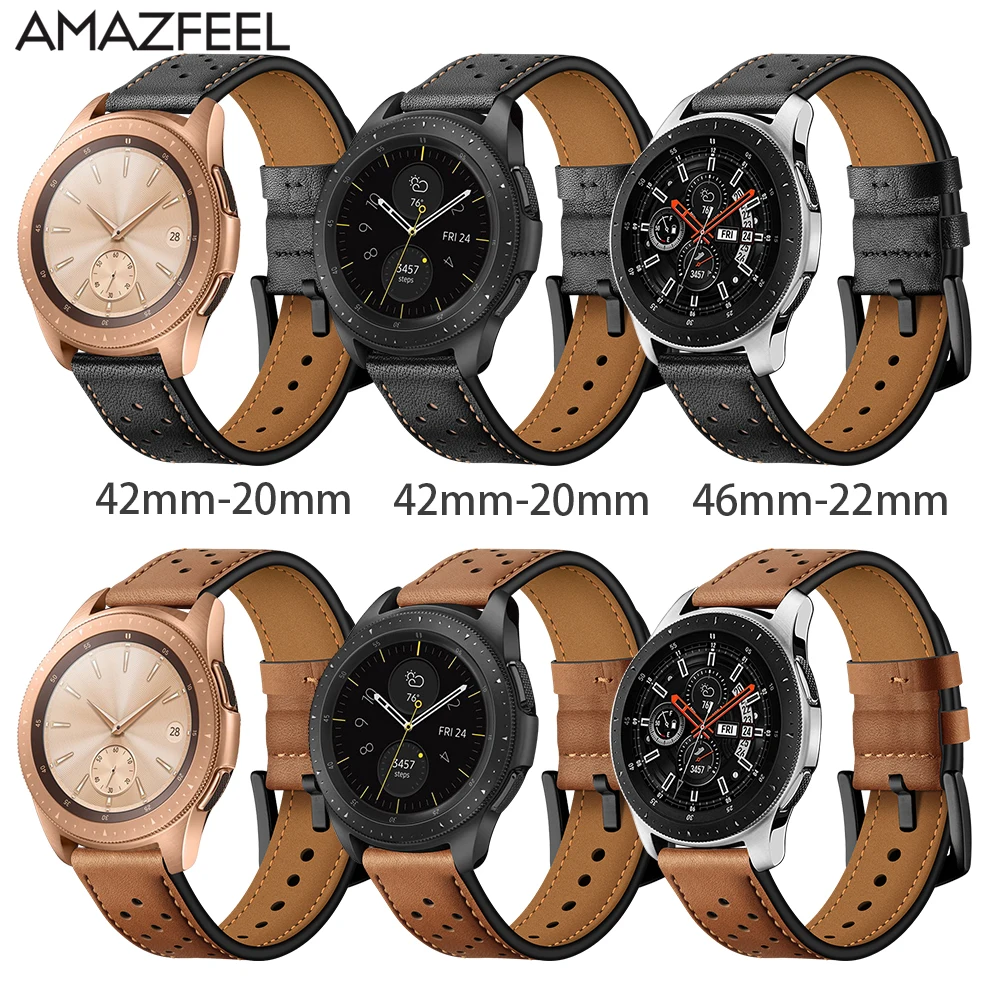 Leather Watchband for Samsung galaxy watch Classic Quick Release Bracelet Strap Band Replacement Strap Bracelet For