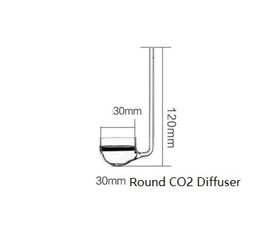 ADA Quailty VIV мини плоский круглый нижний стеклянный регулятор для аквариума подвесной СО2 распылитель аквариума для растений для выращивания рыб - Цвет: Round Diffuser 30
