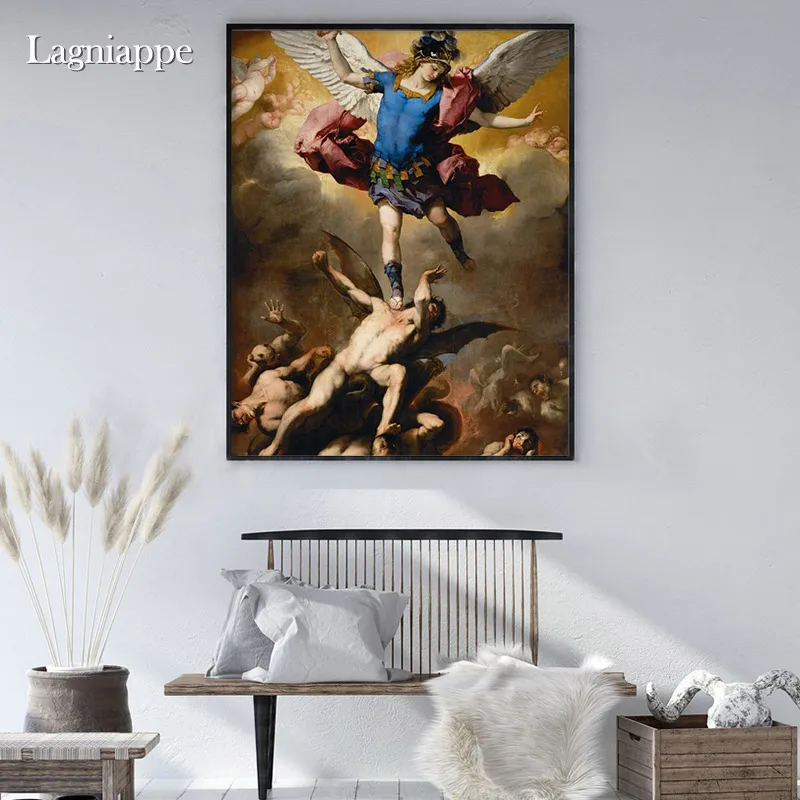

The Fall of the Rebel Angels oil Painting modern Baroque Home living Room Bedroom Decor Print Poster Picture Wall Art Canvas