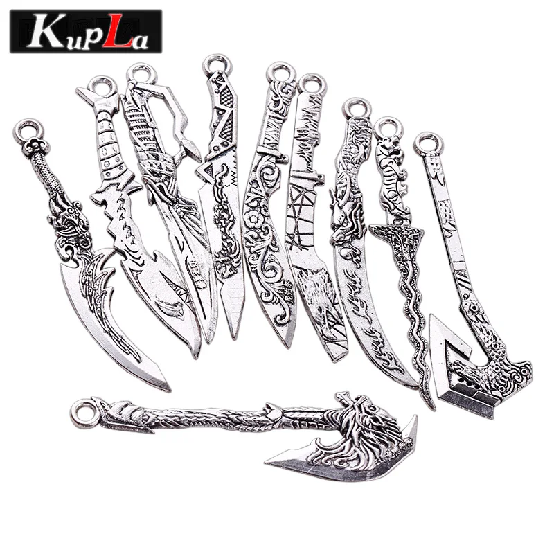 Античный металл смешанный Saber Axe Dagger Charms сделай сам украшения ручной работы