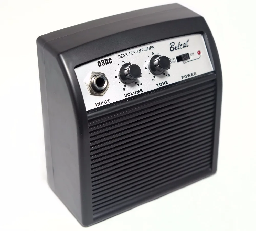 

Free shipping! NEW 3Watt output power mini desk top guitar amplifier with clean and over drive sound(Black/White option)