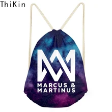 THIKIN Marcus and Martinus Custom Logo Drawstring Bag Mochila Hip Hop Fans Fashion Travel Women Bag Girls Backpack Bolso Mujer