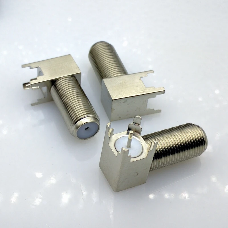 Buy 10pcs F type panel mount adapter F female PCB