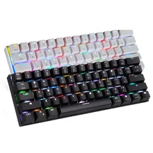 K62 RGB Keyboard Game Mechanical Keyboard Bluetooth LED Glowing Backlight Wireless Keyboard Gaming For Computer PC motospeed 104 keys mechanical keyboard ergonomic design black rgb gaming keyboard with backlight for pc computer gamer free ship