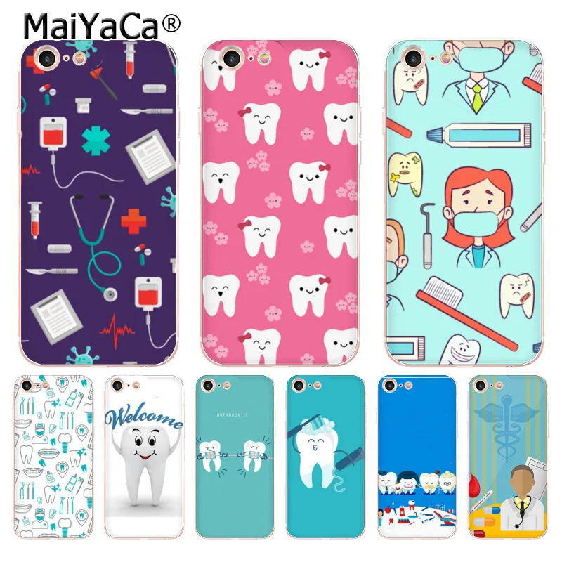 

MaiYaCa cartoon lovely Dentist Tooth On Sale! Luxury Cool phone Case for iPhone 8 7 6 6S Plus X 5 5S SE 5C case Cover