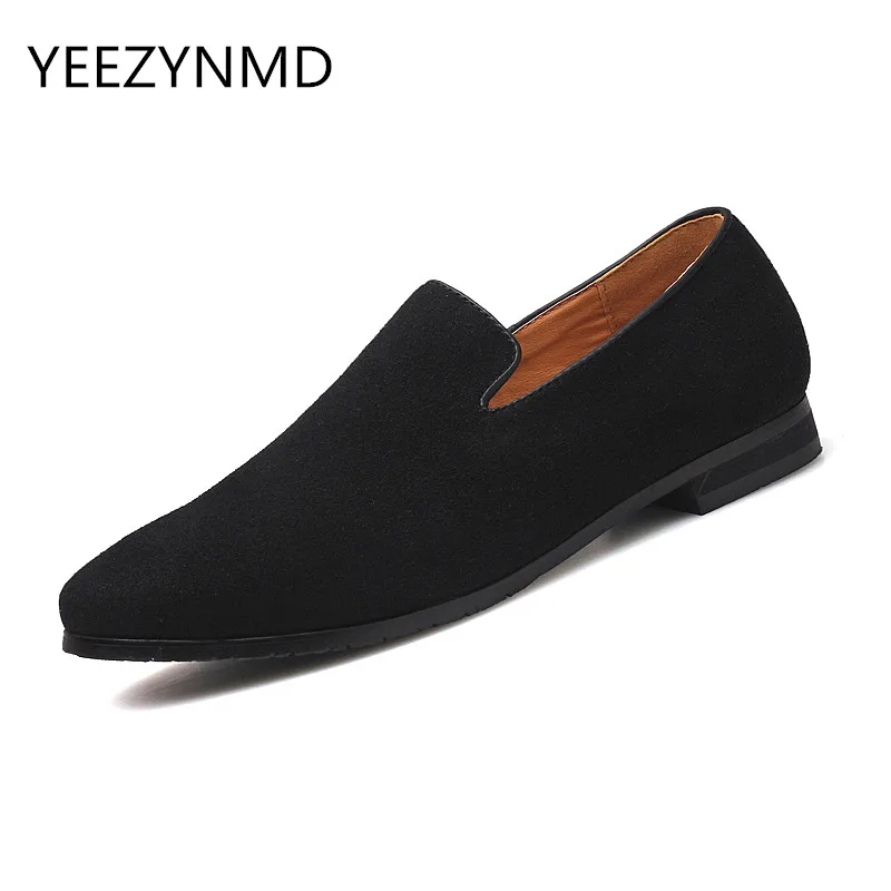 Мужская деловая обувь; Роскошная модельная обувь из искусственной кожи; Мужская модная обувь с острым носком без застежки; однотонная обувь; цвет серый, синий, черный
