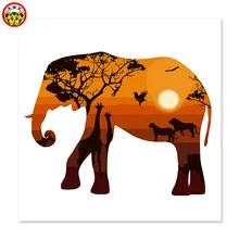 Картина по номерам художественная краска по номеру домашний Декор Картина абстрактный закат в слоне